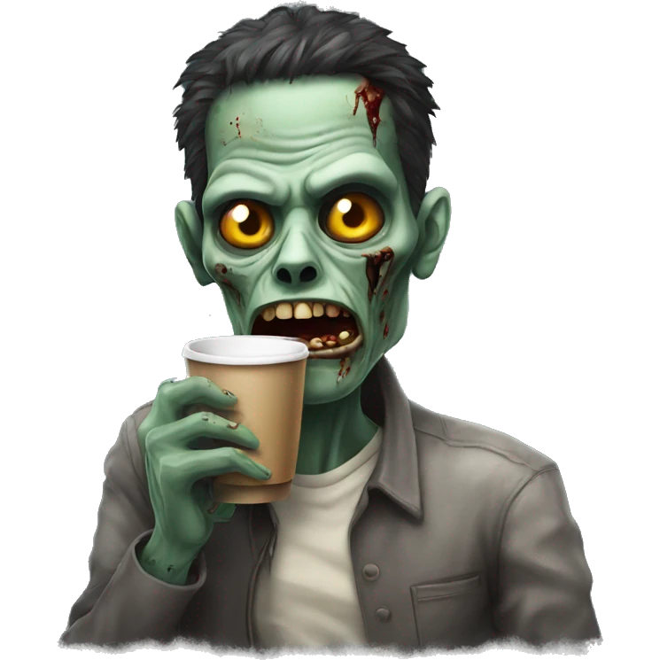zombie drinking coffee emoji