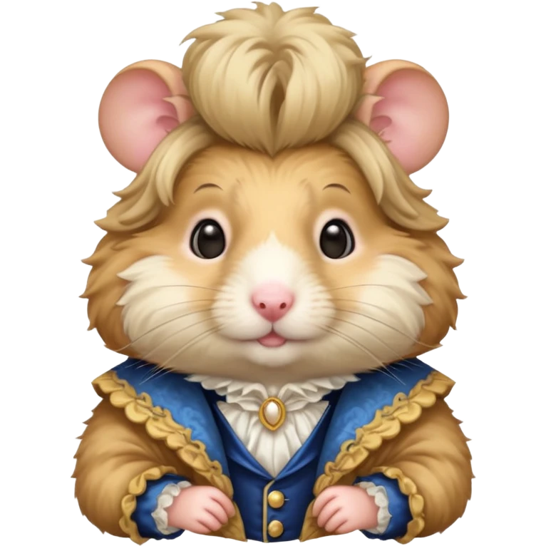 rococo fancy hamster with wig emoji