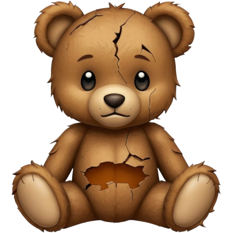 Baby teddy bear beat up emoji