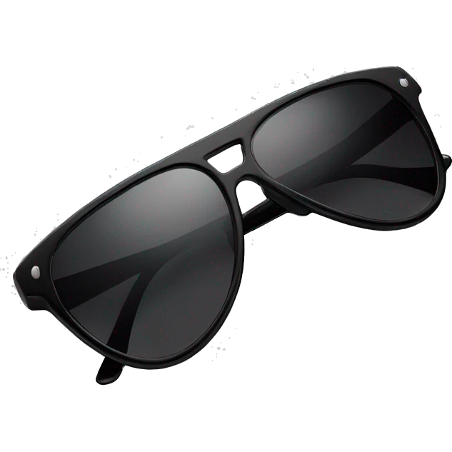 black thin fashion sunglasses no person emoji