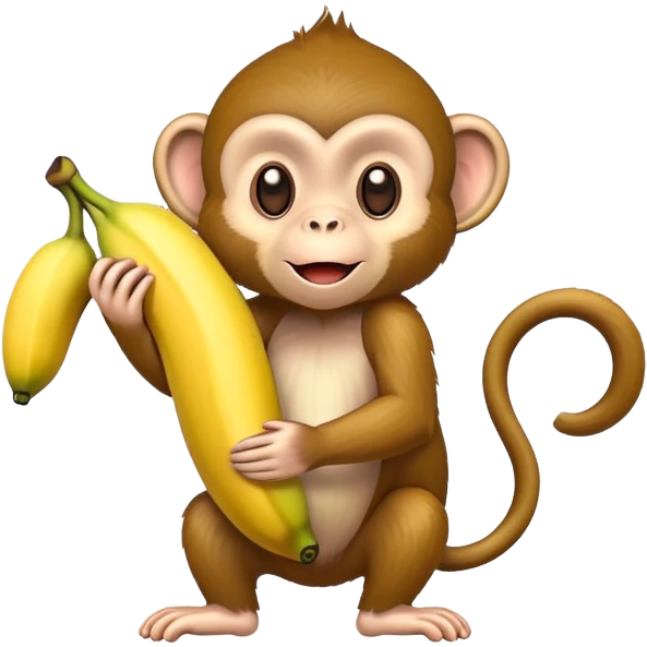 Monkey with banana  emoji