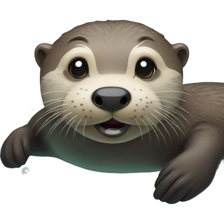 otter swimming in the sea emoji
