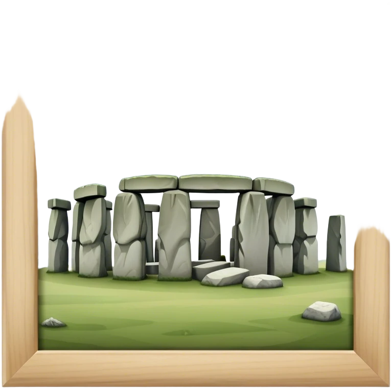 Stonehenge Landmark Emoji – Showing the prehistoric stone circle with a natural sky backdrop. emoji