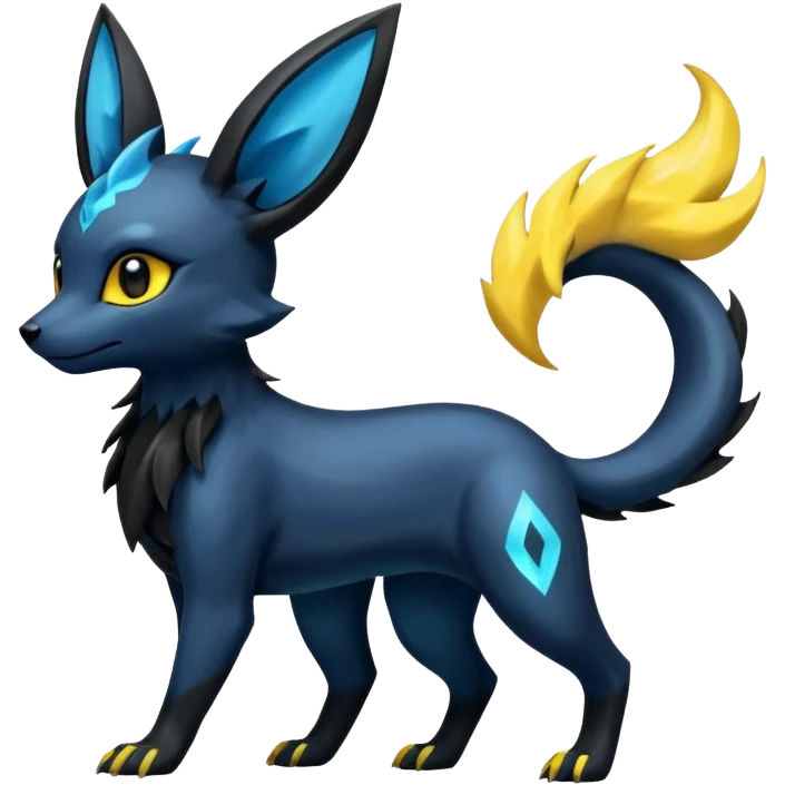 Blue Shiny Umbreon-Salandit-Jolteon-fusion emoji