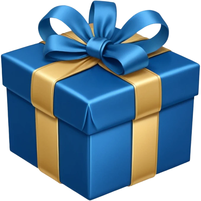 Decorative Gift Box blue emoji