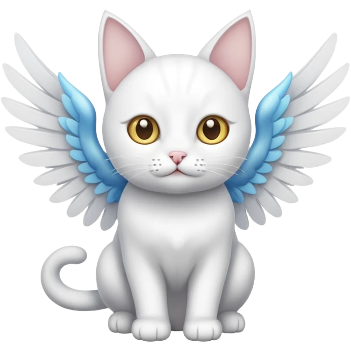 white cat with wings emoji