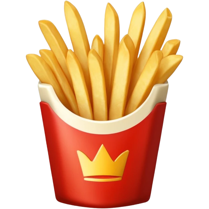 serving of french fries with mayo and ketchup emoji