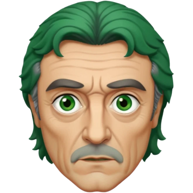 Ian McShane with green eyes emoji