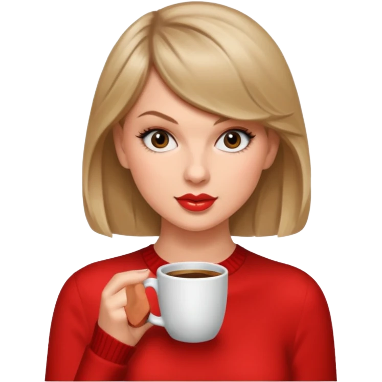 Taylor swift drinking coffee emoji