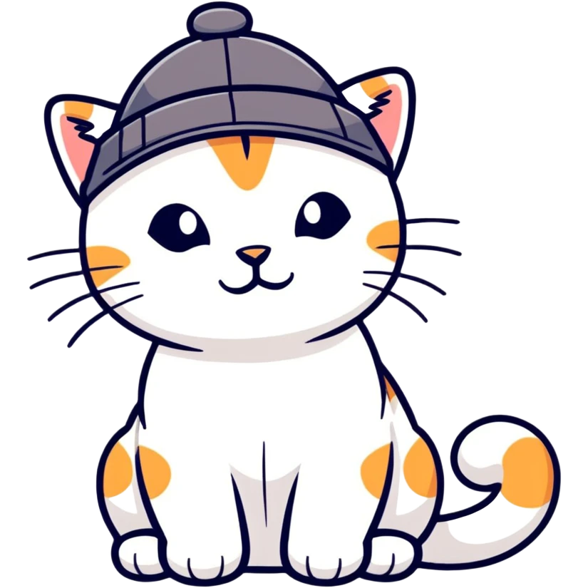 Cat with a hat on emoji