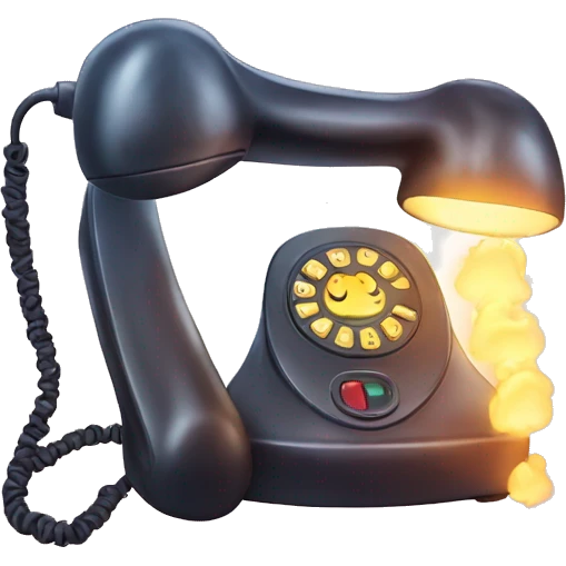 glowing hot phone emoji