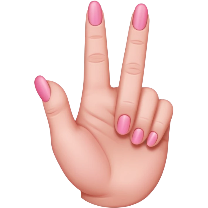Pink middle finger emoji