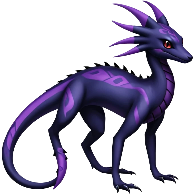 Shiny gothic Salazzle-Salandit-Umbreon-Fakémon-hybrid-creature (full body) 4 legs emoji