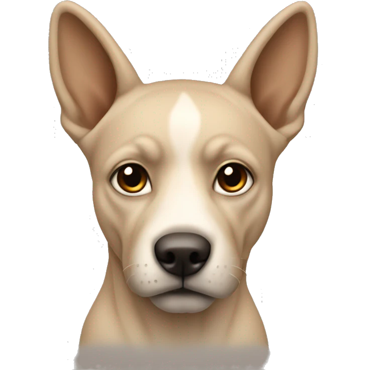 light beige canaan with brown folded ears emoji