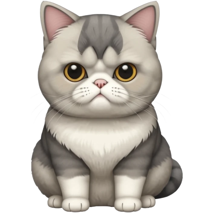 full body of exotic shorthair cat, front view emoji