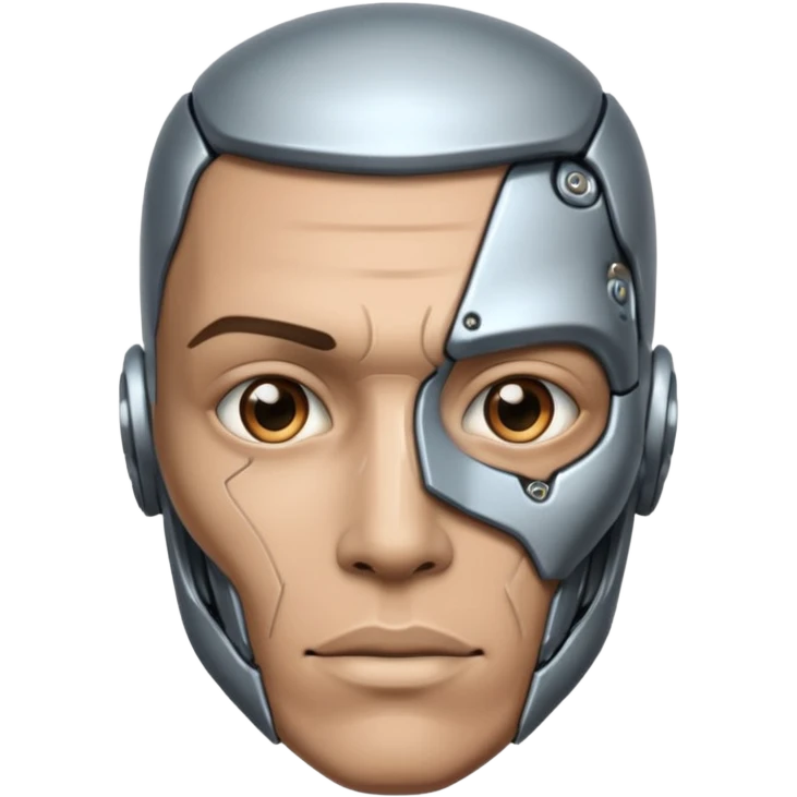 half man, half cyborg emoji