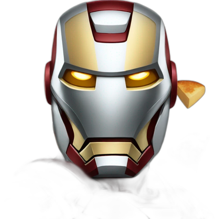 Iron man with eat dosa emoji