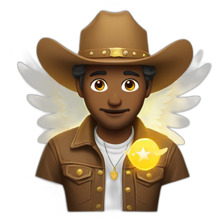 cowboy with angel halo emoji