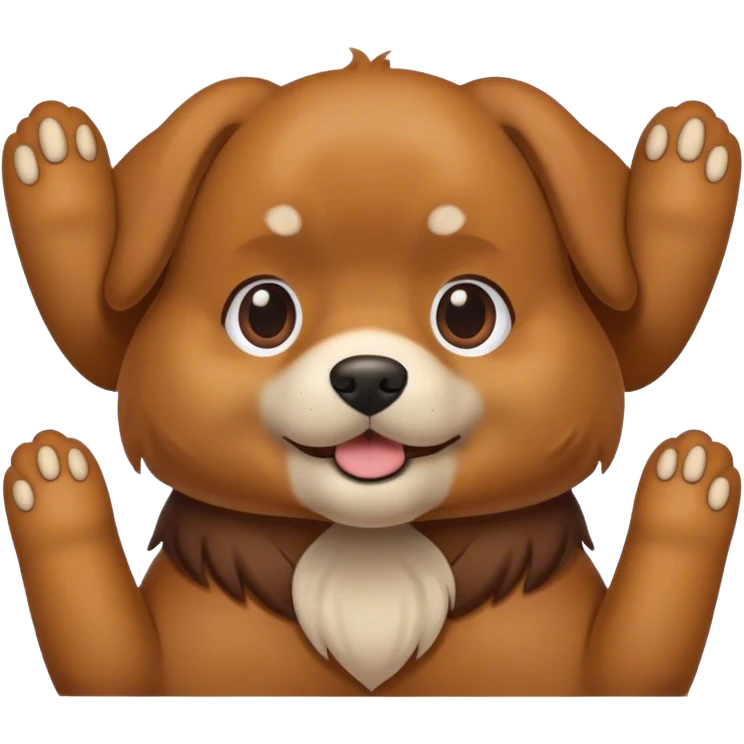Dog with arms and hands emoji