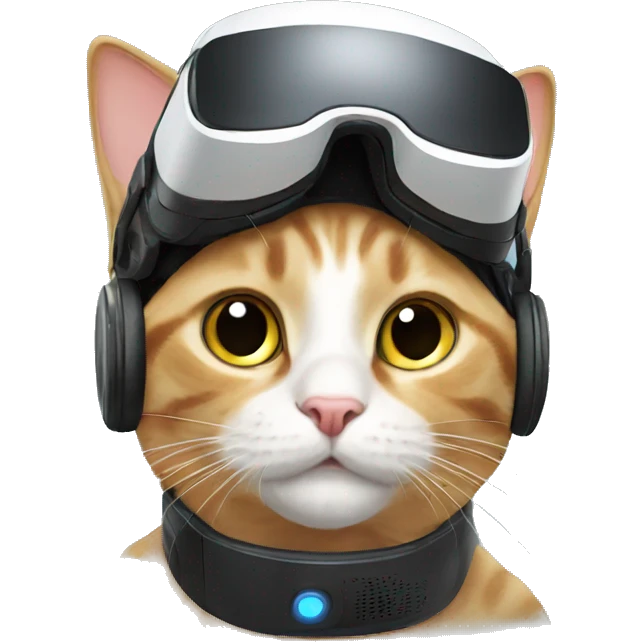 Cat with vr emoji