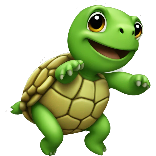 Turtle dancing emoji