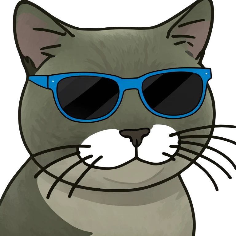 Cat with sunglasses emoji