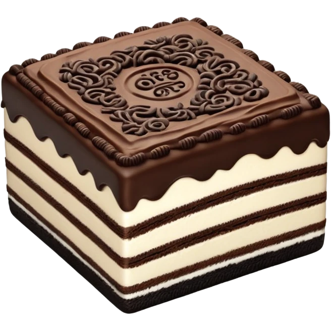 oreo cake square shape slim layer emoji