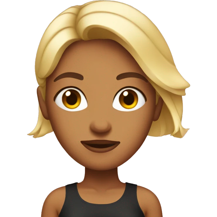 Woman with crop top emoji