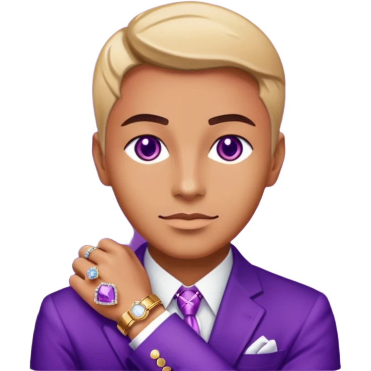 Shine Purple Diamond Rolex flex emoji