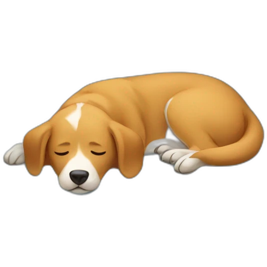 dog sleeping on a bed and eat rice emoji