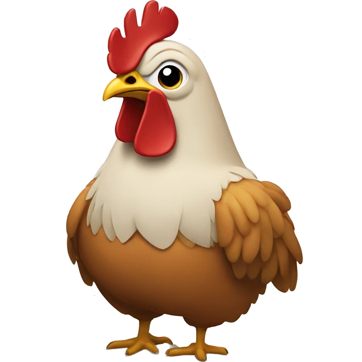 un pollo con tens emoji