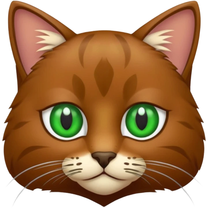 eine braune flauschige niedliche katze  emoji