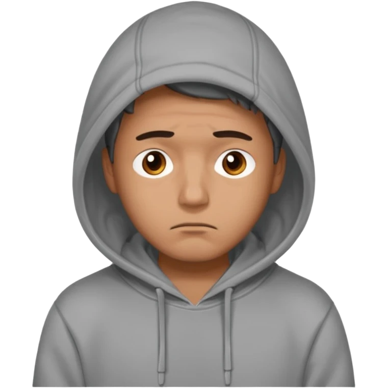 men with hoodie sad emoji