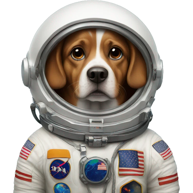 Dog astronaut emoji