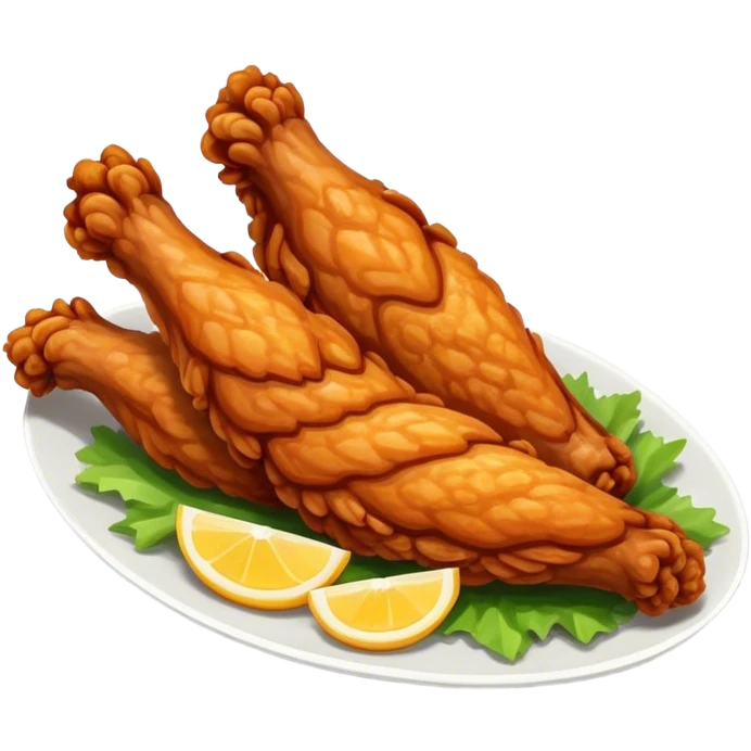 Fried chicken wing emoji