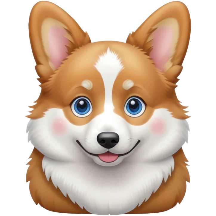 Corgi with blue eyes emoji
