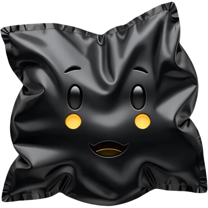 Black pollythene emoji
