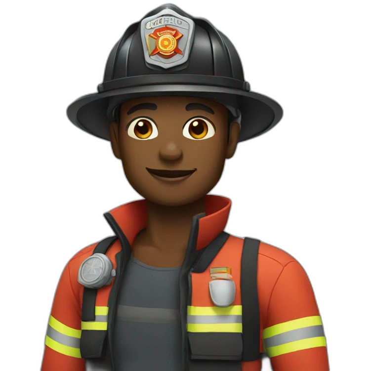 Black firefighter  emoji