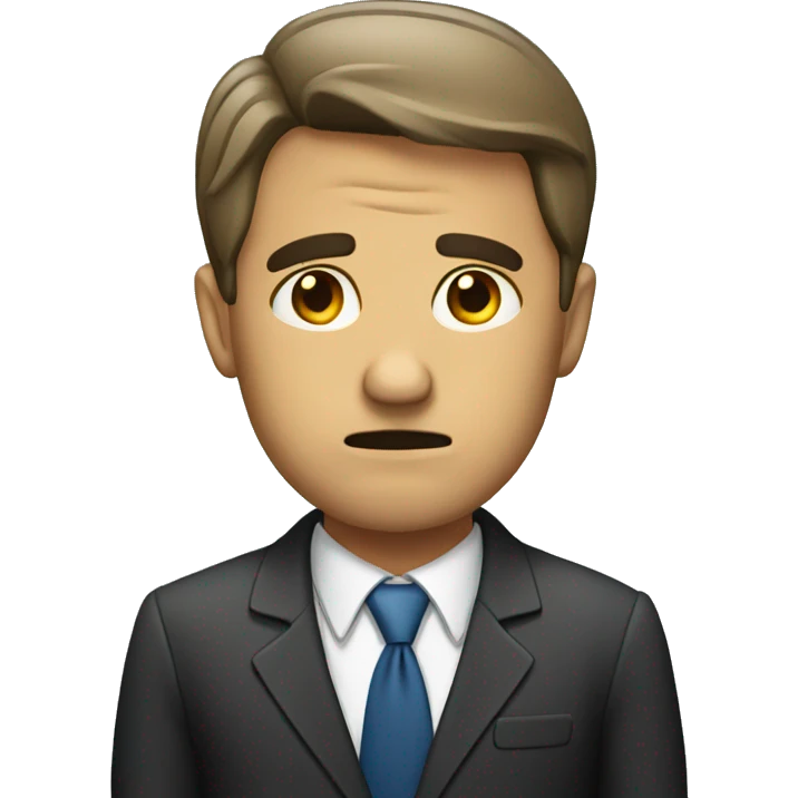 Sad business man emoji