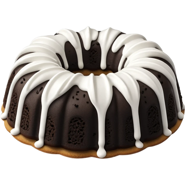 white frosting only Oreo cookie bundt cake emoji