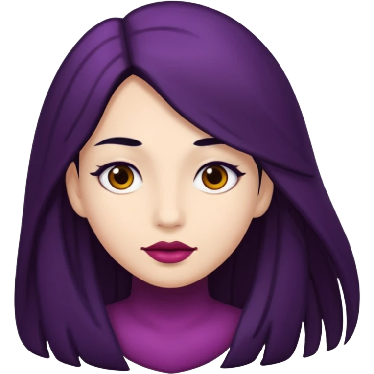 Plum with hair emoji