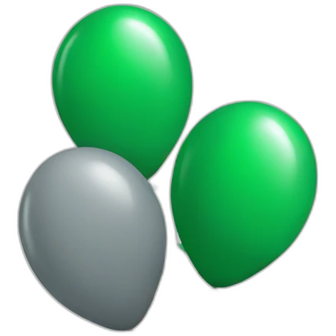 green and gray balloons emoji