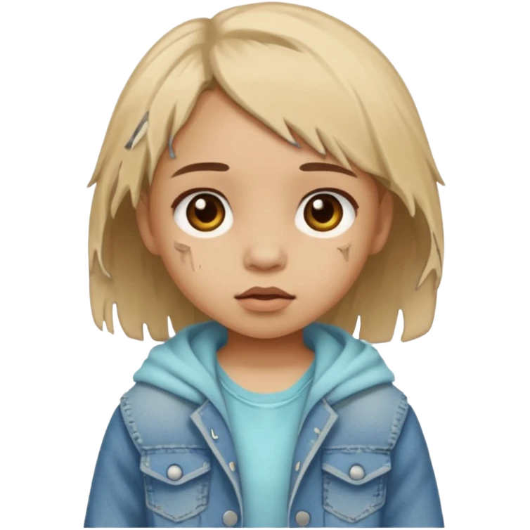 begger little girl emoji