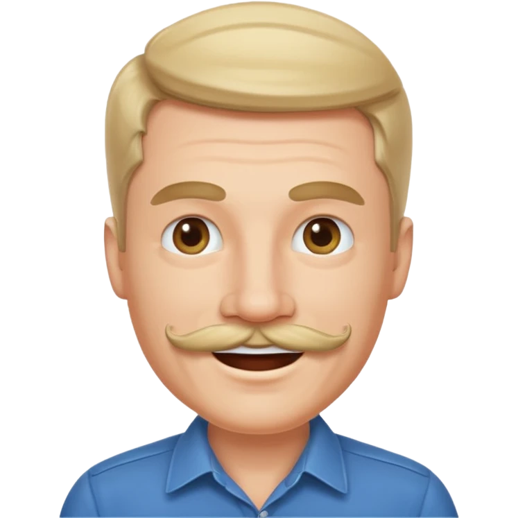 White man mustache emoji