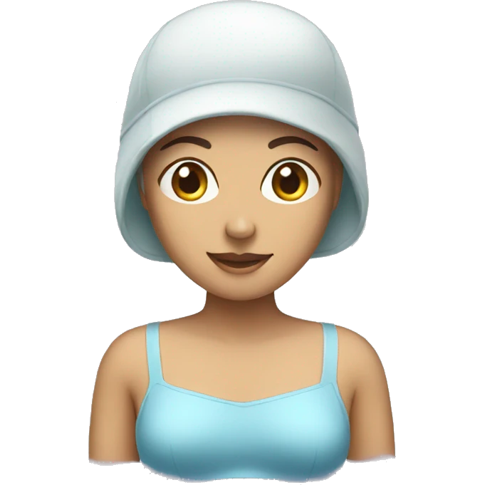 woman with bathing cap emoji