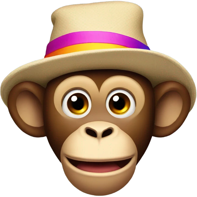 Monkey with hat emoji