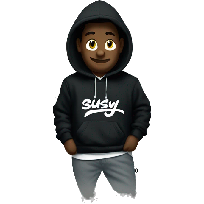 Black Stussy Nike hoodie  emoji