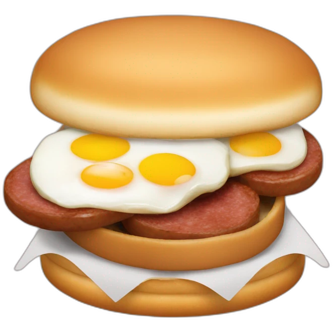 Sausage and egg mcmuffin emoji