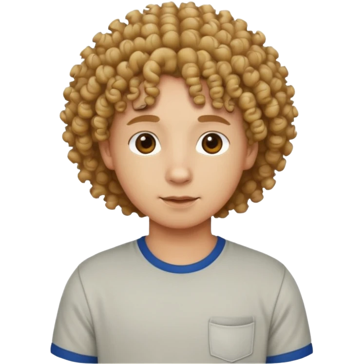 curly short hair animal with shirts  emoji