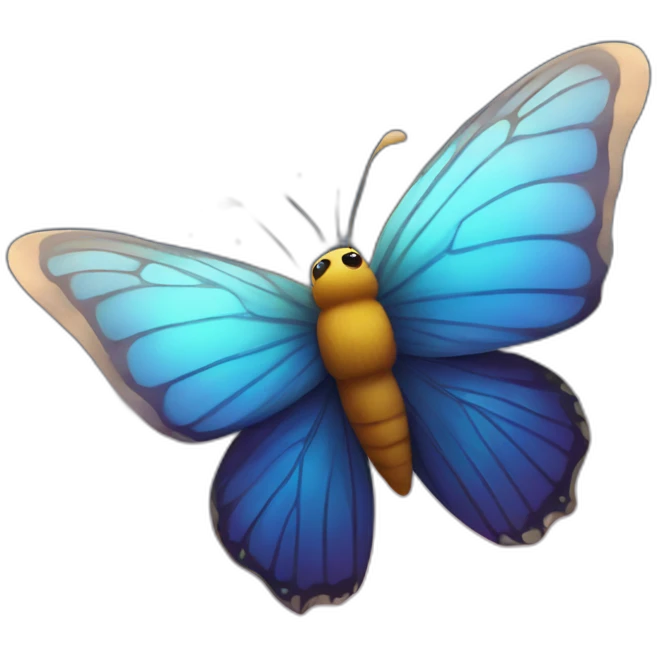 A butterfly flying in space emoji